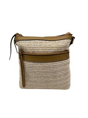 Style & Co Beige Straw Crossbody Bag